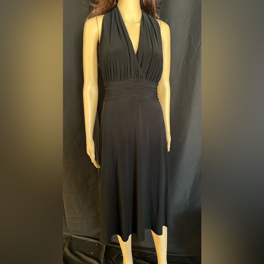 Elegant Black Halter Dress